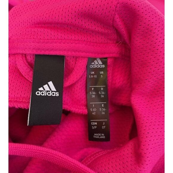 Adidas Climate Warm Pink Long Sleeve Pullover Hoodie Size Small - Picture 3 of 5